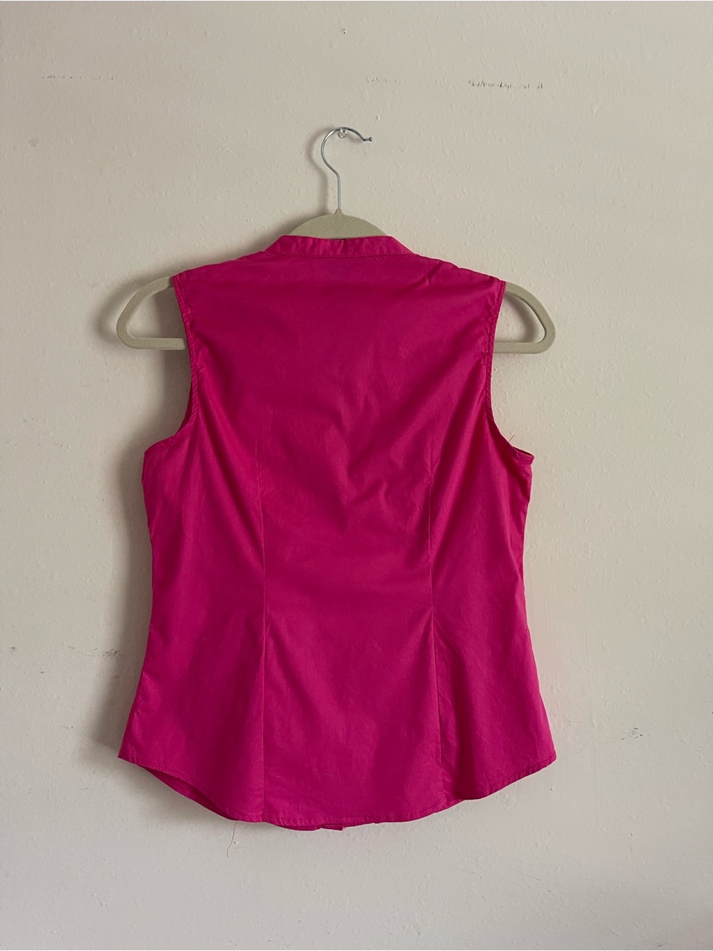 Antilia Femme Sleeveless Ruffle Front Blouse - Hot Pink - Picture 2 of 7
